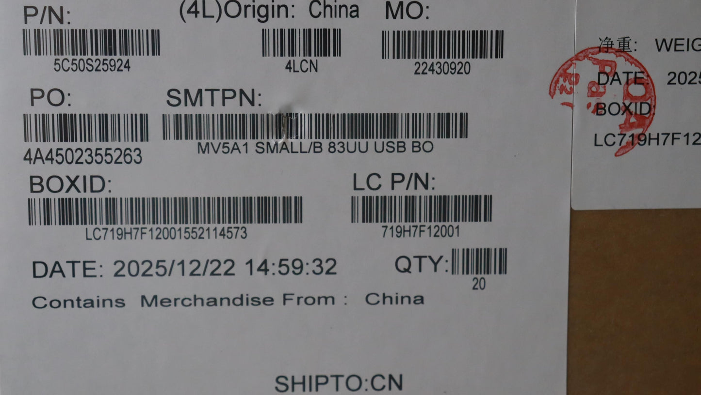 Lenovo CARDPOP L 83UU USB Board 5C50S25924