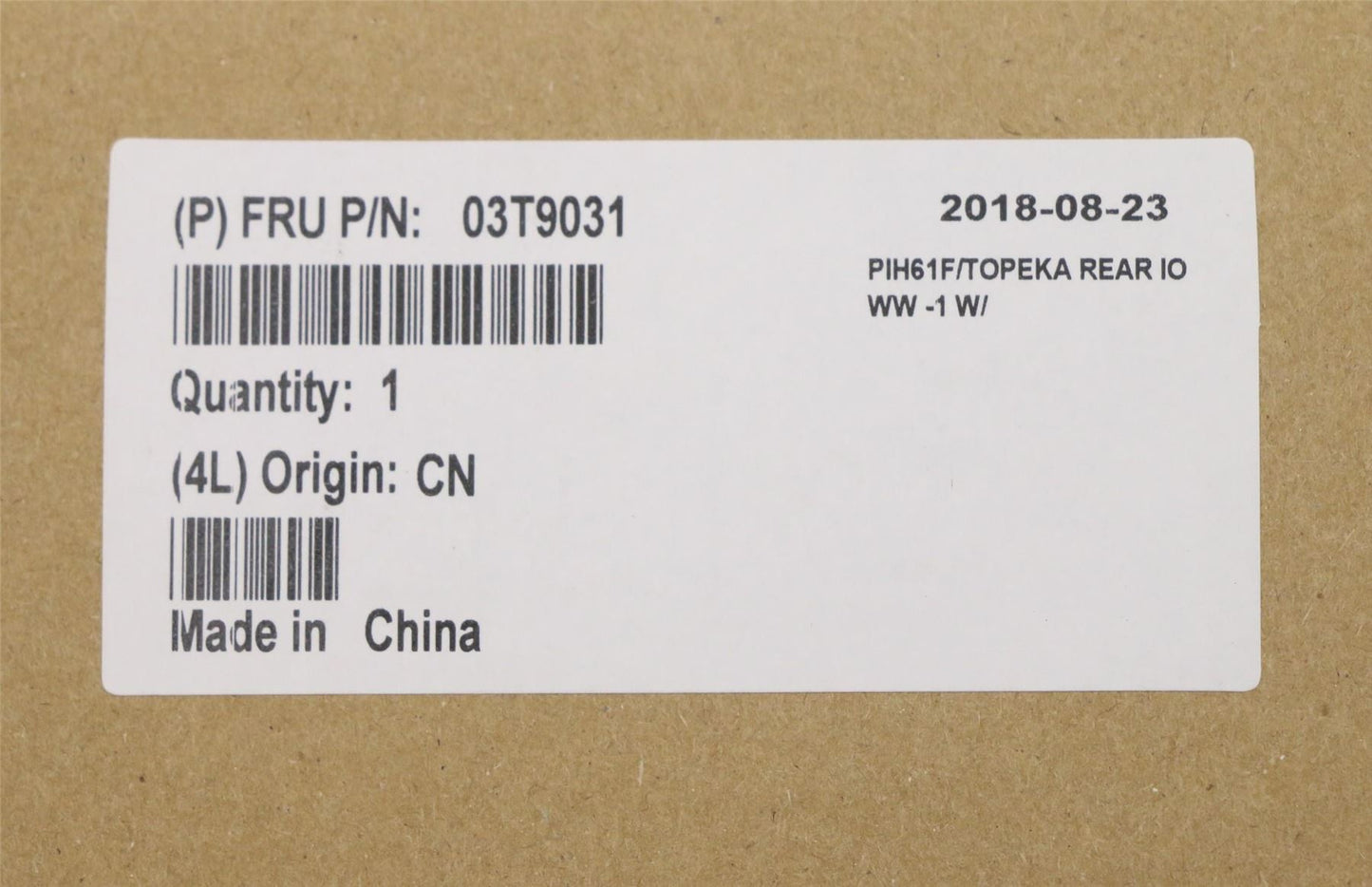 Lenovo MECH_ASM FRU Rear IO Board w/COM and DP 03T9031