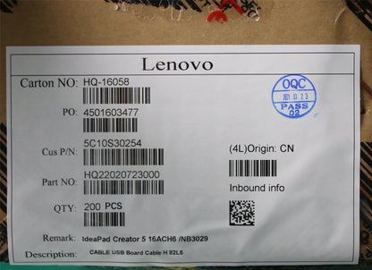 Lenovo USB Board Cable H 82L5 5C10S30254