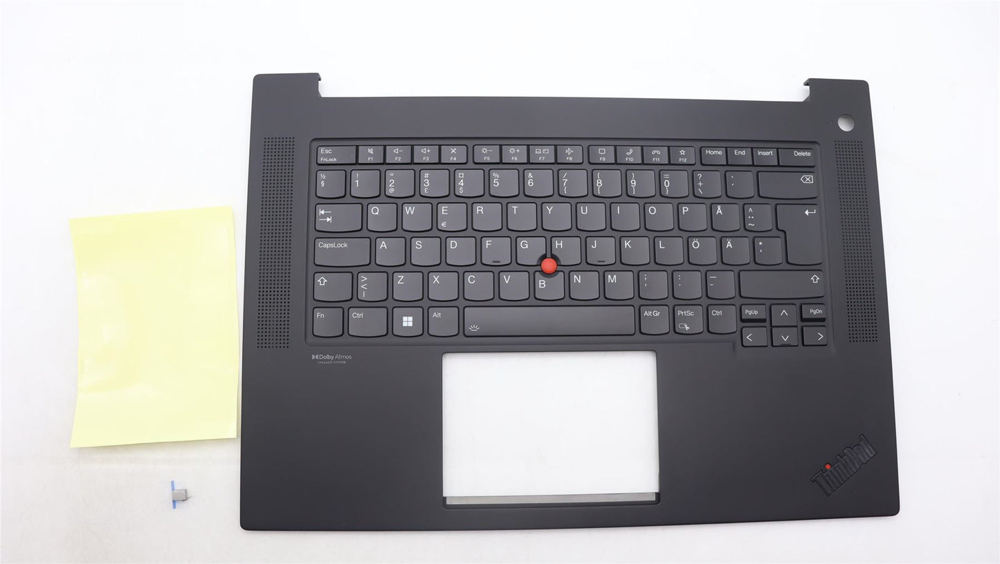 Lenovo ThinkPad P1 Gen 6 Keyboard Palmrest Top Cover Swedish Finnish 5M11L89058