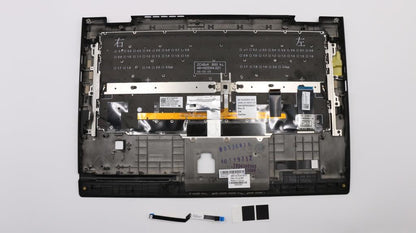 Lenovo Yoga X1 3rd Keyboard Palmrest Top Cover Danish Black Backlit 01LX787
