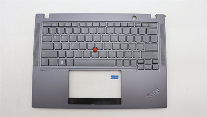 Lenovo ThinkPad X13 Gen 4 Keyboard Palmrest Top Cover US Grey Backlit 5M11H94598