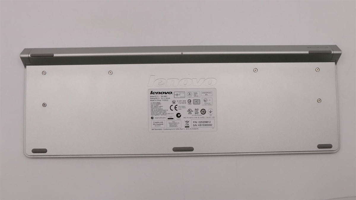 Lenovo Liteon SK-8861(US) 2.4G KB only-Silver8 US English Keyboard 25209812