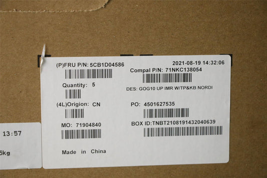 Lenovo Gaming 3-15ACH6 3-15IHU6 Keyboard Palmrest Top Cover Norwegian 5CB1D04586