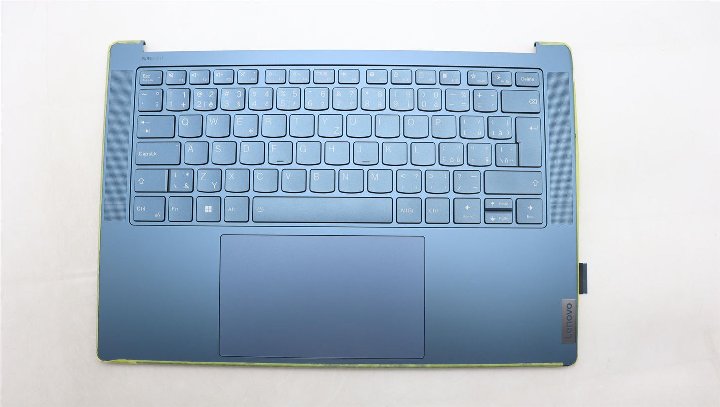 Lenovo Yoga 7 14APU8 Palmrest Cover Touchpad Keyboard Tidal Teal 5CB1L80562