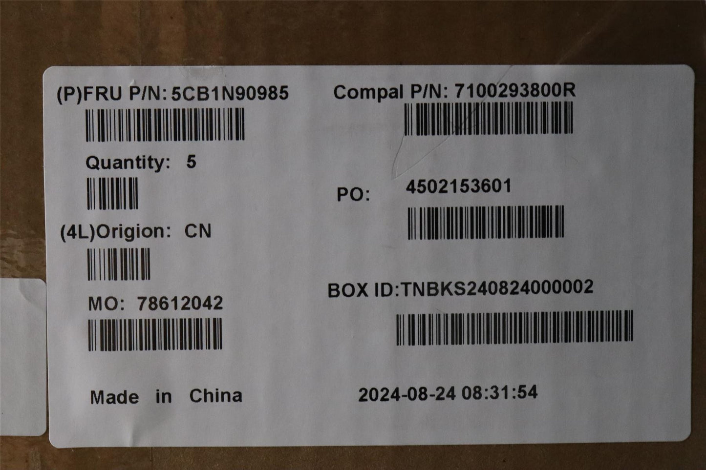 Lenovo UpperCase FRA C83FW FP CG BL AL 5CB1N90985