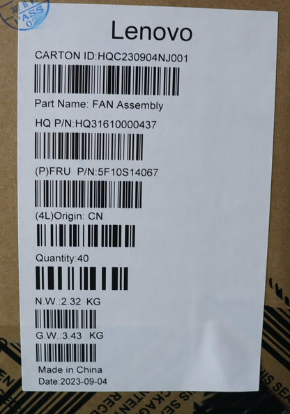 Lenovo System FAN H 82WU_L_R_HY 5F10S14067