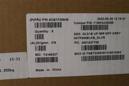 Lenovo UpperCaseASM_SLV C82R1 NFP CG 5CB1F36648