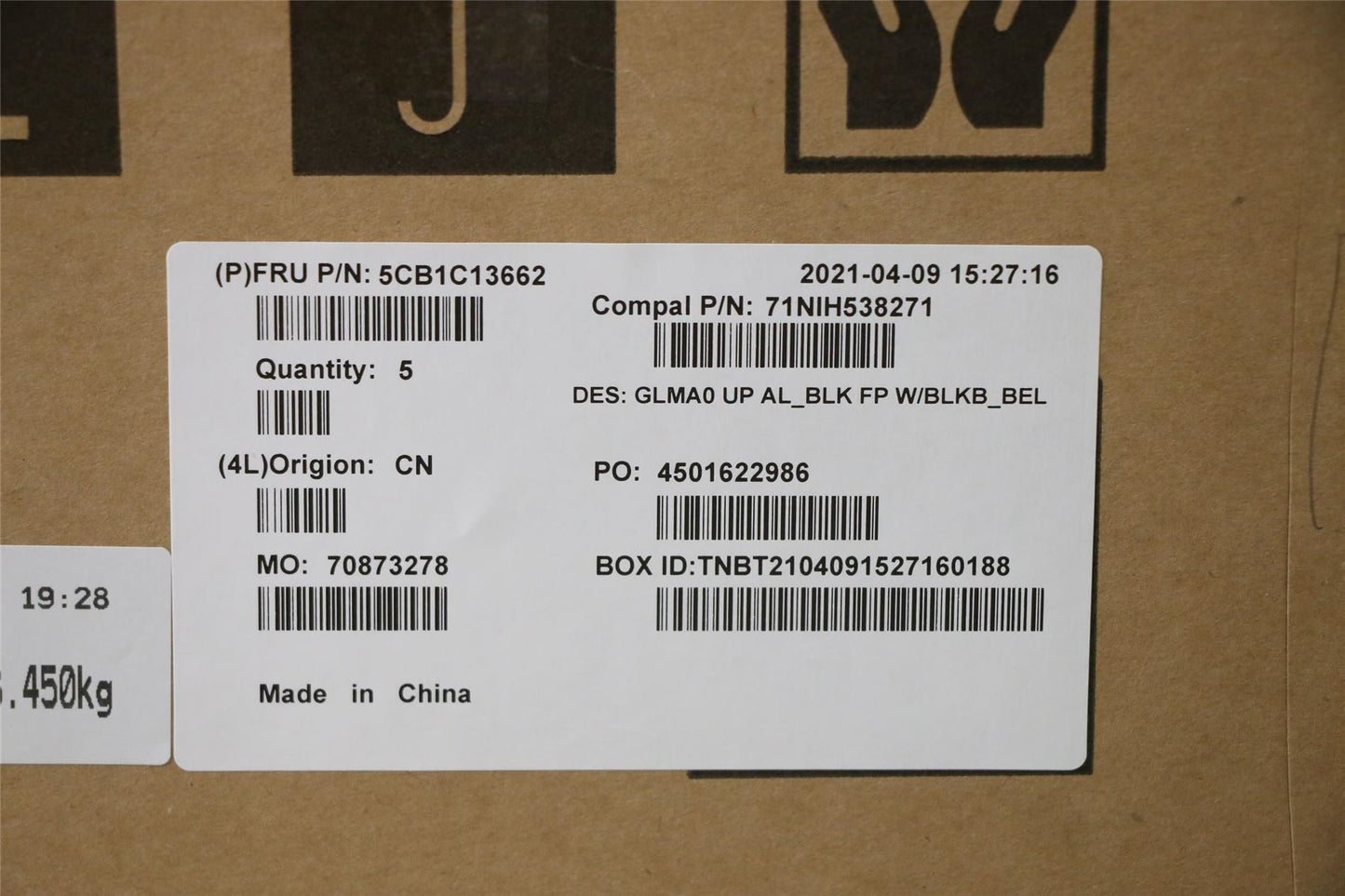 Lenovo IdeaPad 5 14ALC05 Palmrest Cover Touchpad Keyboard Belgian 5CB1C13662