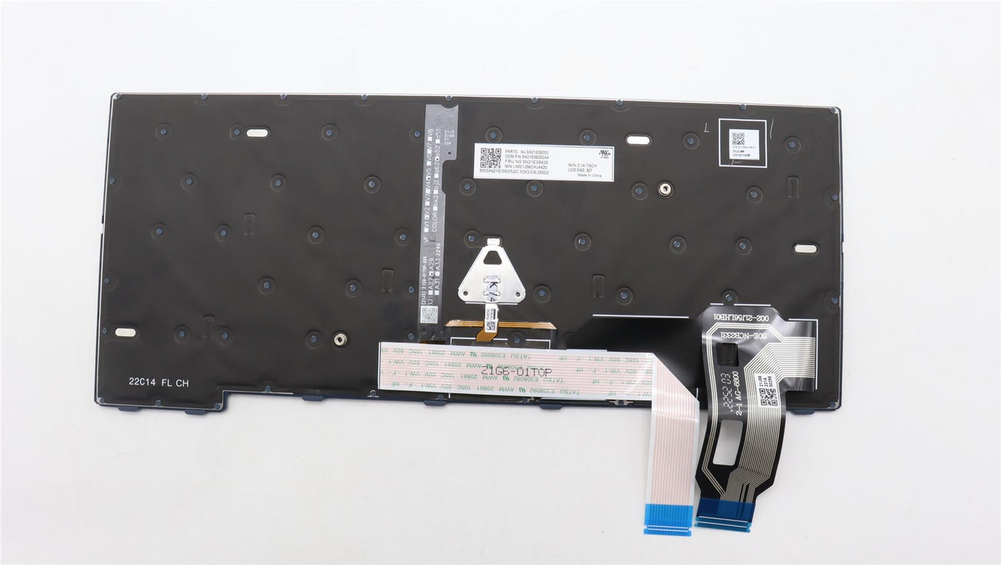 Lenovo ThinkPad C14 Gen 1 Keyboard Swiss Black 5N21E09426