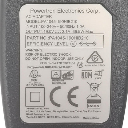 Acer Projector C200 AC Charger Adapter Power supply 40W 19V 2.1A 25.JQCJ2.004