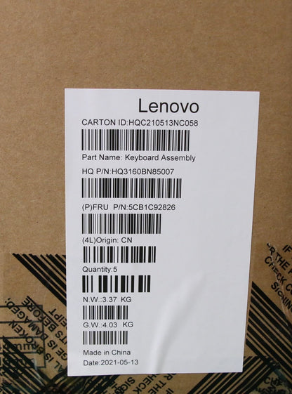 Lenovo IdeaPad 3 14M836 Palmrest Cover Touchpad Keyboard Spanish Grey 5CB1C92826