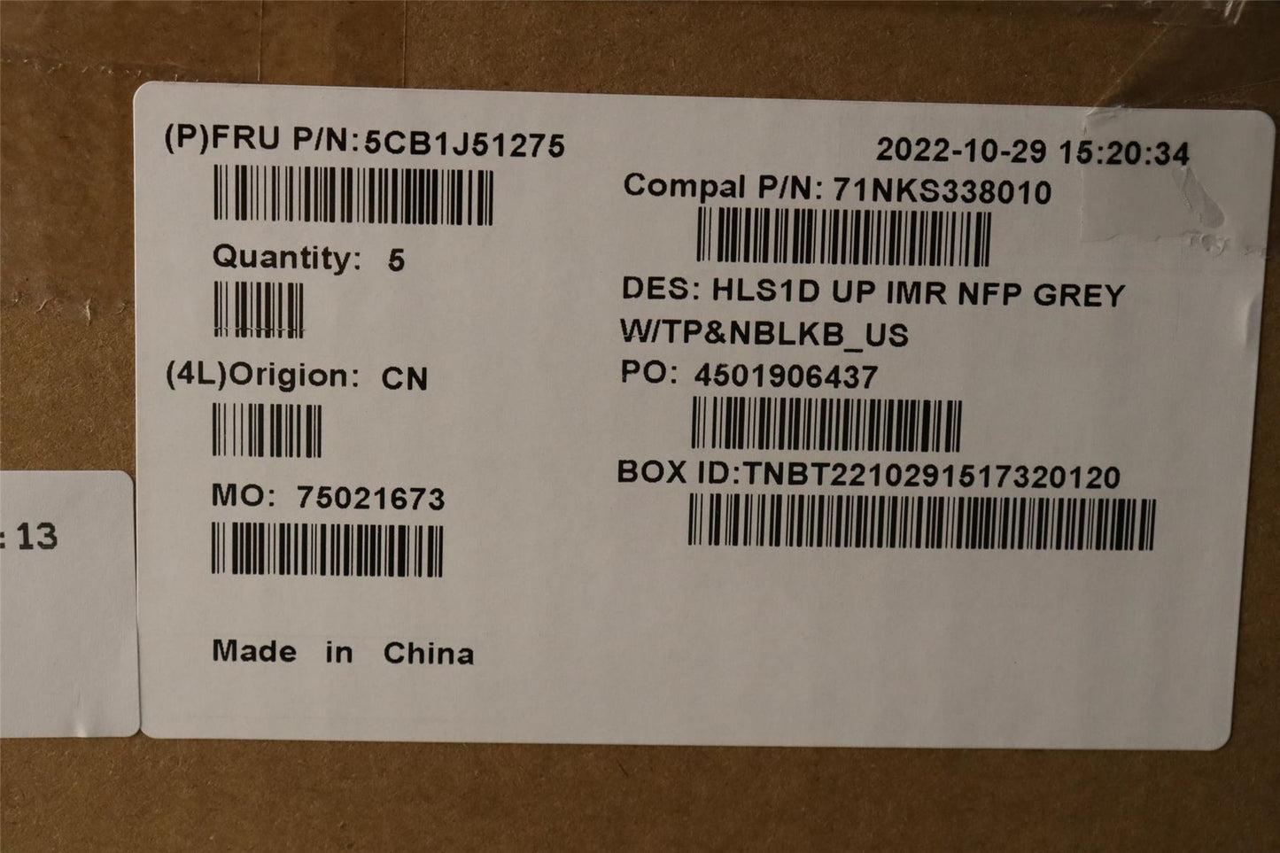 Lenovo IdeaPad 1 15AMN7 Palmrest Cover Touchpad Keyboard US Silver 5CB1J51275