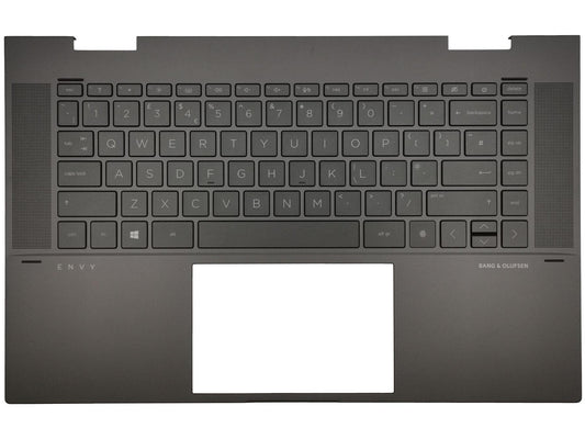 HP Envy 15-EU Palmrest Touchpad Cover Keyboard UK Black Backlit M45489-031