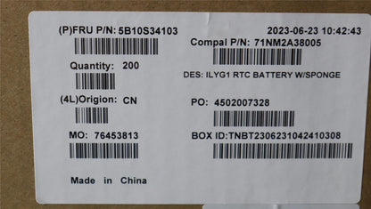 Lenovo CMOS Battery C 82Y3 5B10S34103