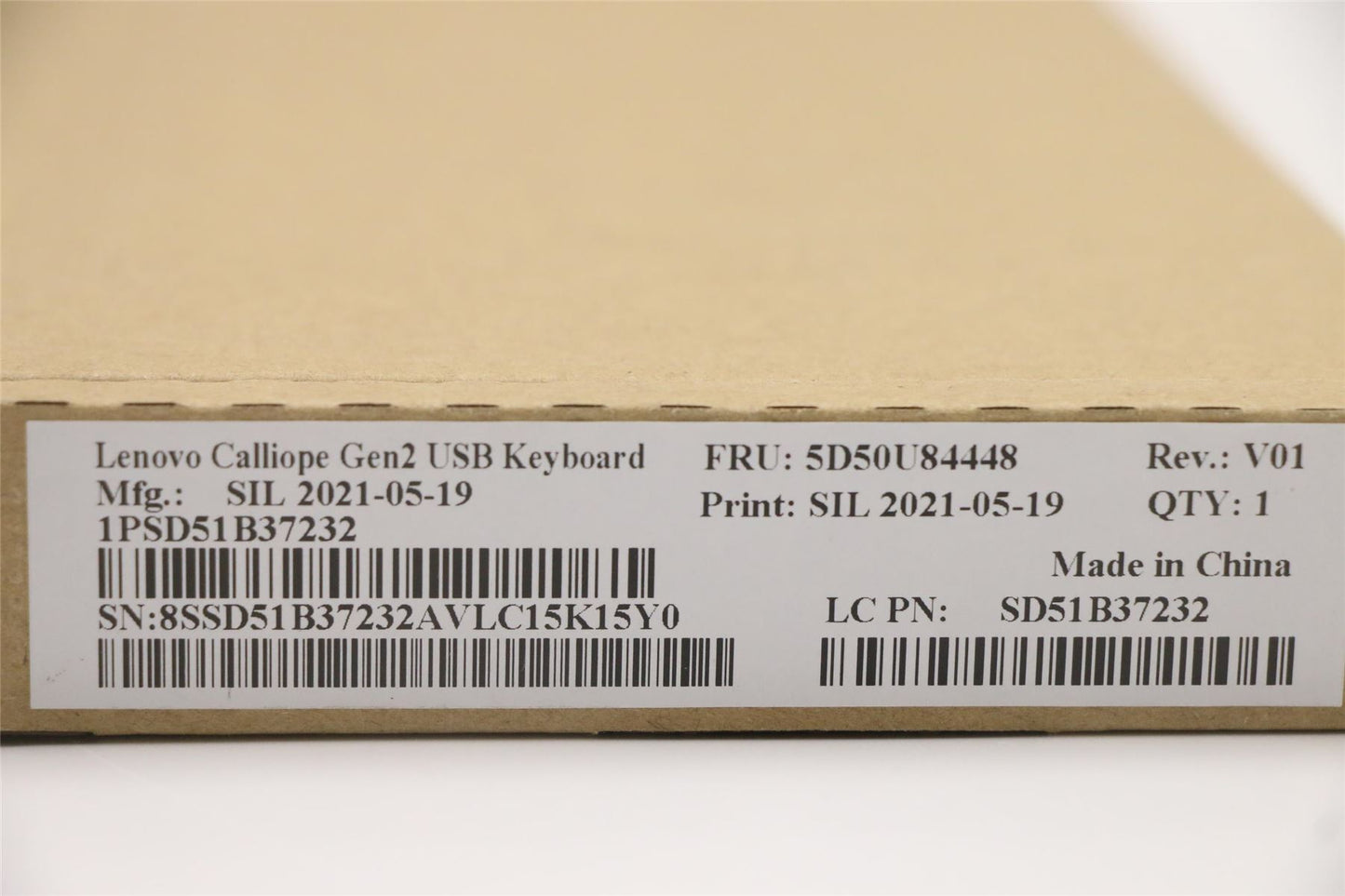 Lenovo USB Calliope KB BK GER 5D50U84448