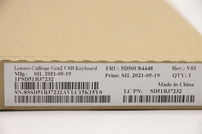 Lenovo USB Calliope KB BK GER 5D50U84448
