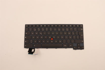 Lenovo ThinkPad C14 Gen 1 Keyboard Portuguese Black Backlit 5N21E09422
