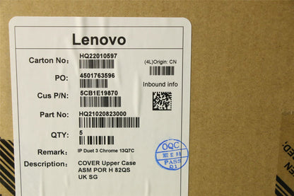 Lenovo Upper Case ASM POR H 82QS UK SG 5CB1E19870