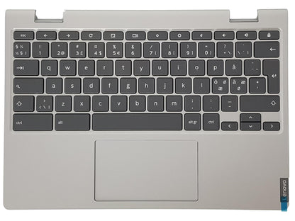 Lenovo Chromebook C340-11 Keyboard Palmrest Top Cover Nordic Grey 5CB0U43380