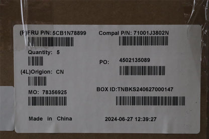 Lenovo UpperCase_POR C 83G1 CG NFP BL 5CB1N78899