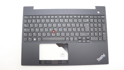 Lenovo ThinkPad E16 Gen 1 Keyboard Palmrest Top Cover Belgian Black 5M11L64923