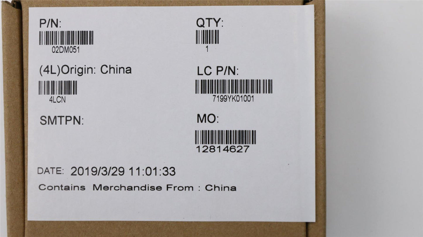 Lenovo 02DM051 LABEL FRU Label FE595_MODEL_NAME_MYLAR