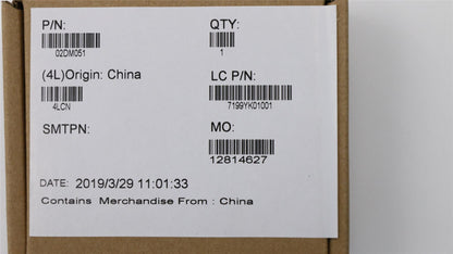 Lenovo 02DM051 LABEL FRU Label FE595_MODEL_NAME_MYLAR