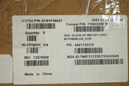 Lenovo UpperCaseASM_KOR C82R1 NFP CG 5CB1F36627