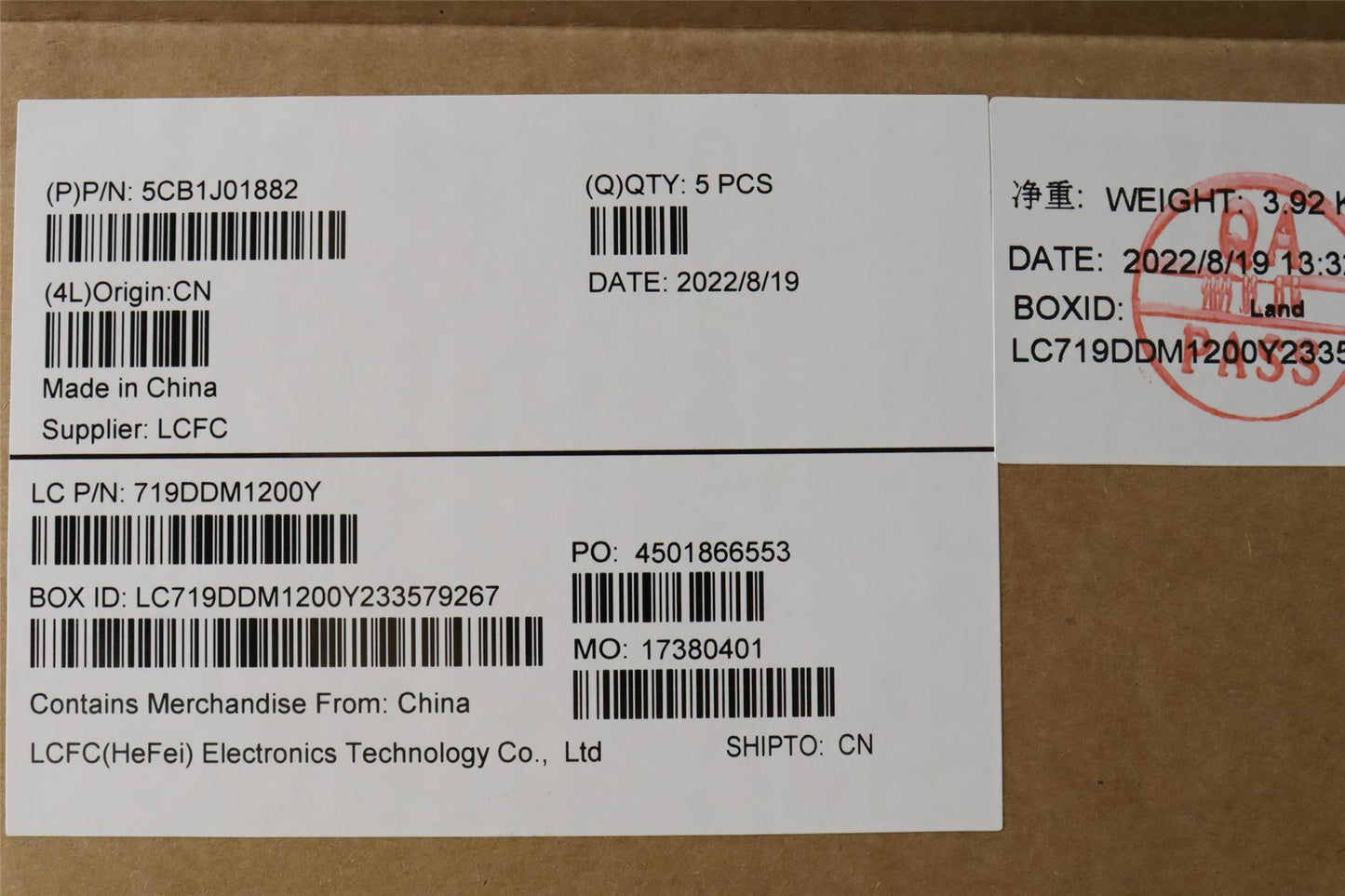 Lenovo Upper Case ASM_ENG L82QG NFPAG 5CB1J01882