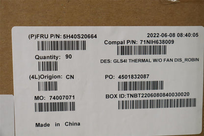 Lenovo 5H40S20664 HEATSINK Heatsink C 82SD DIS Huaying