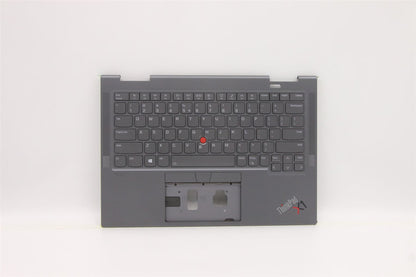 Lenovo Yoga X1 6th Keyboard Palmrest Top Cover US Europe Grey 5M11C41013