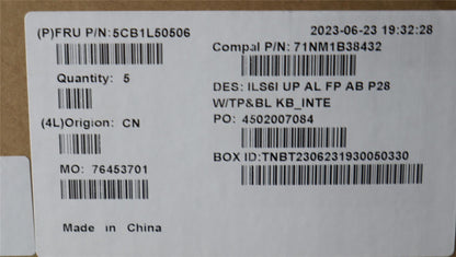 Lenovo UpCase_EUROENG C82XF FPAB BL ALDF 5CB1L50506