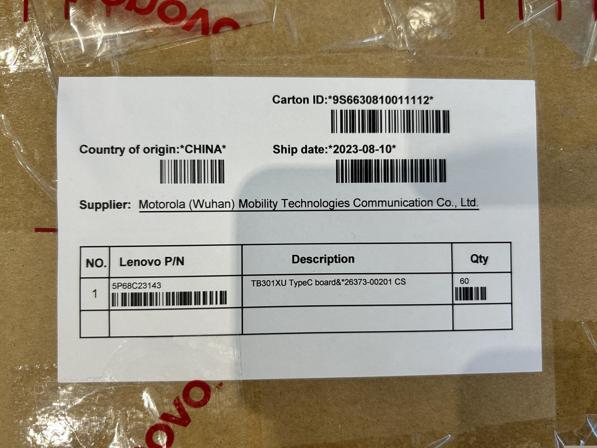 Lenovo TB301XU TypeC board&*26373-00201 CS Board 5P68C23143