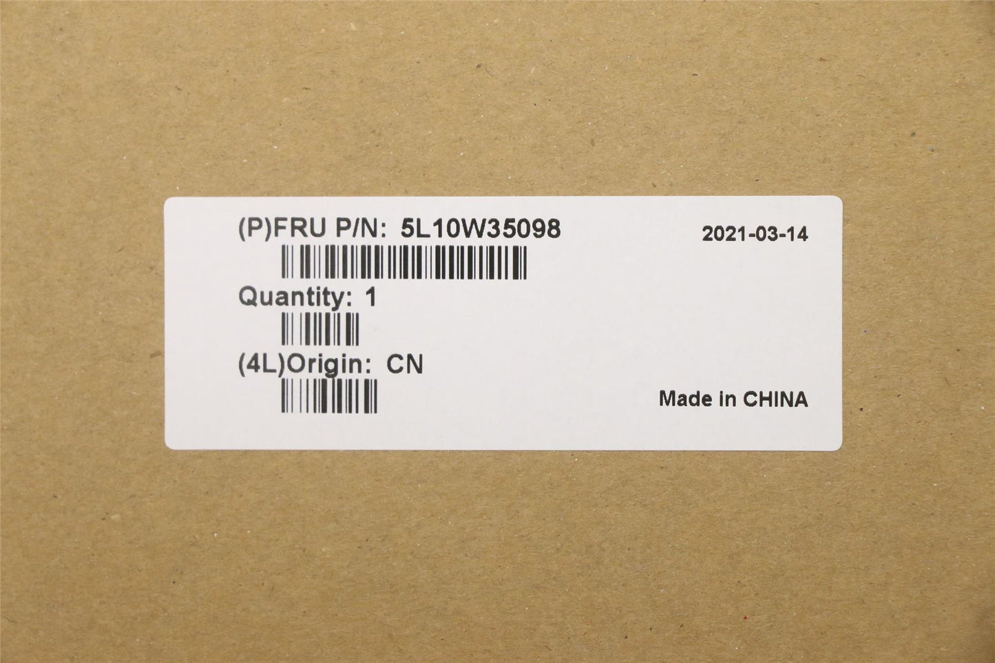 Lenovo LABEL LABEL C 20WE 5L10W35098