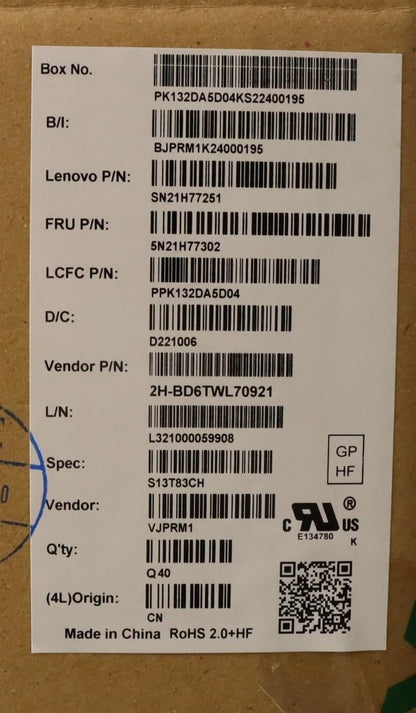 Lenovo Greek Traditional Chinese Keyboard 5N21H77302