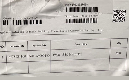 Lenovo TB710FU M_MIC FPC&*5071AA000150 CS Microphone FPC Board 5F78C31168