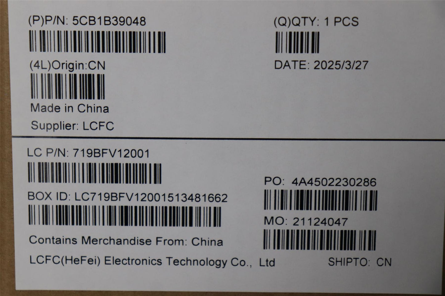 Lenovo LCD Cover L 82GH _MLR_LSR 5CB1B39048