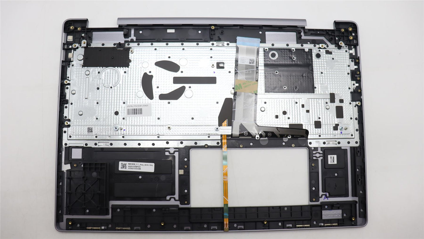 Lenovo Yoga 7 16ARP8 Keyboard Palmrest Top Cover US Euro Arctic Grey 5CB1L50425