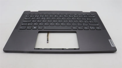 Lenovo Yoga 7 14ARP8 Keyboard Palmrest Top Cover Belgian Storm Grey 5CB1L48311
