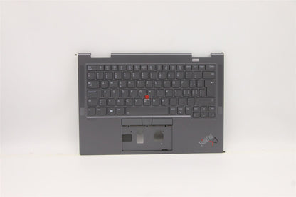 Lenovo Yoga X1 6th Keyboard Palmrest Top Cover Swiss Grey 5M11C40974