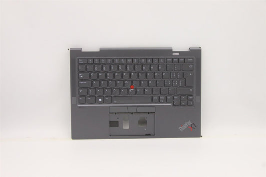 Lenovo Yoga X1 6th Keyboard Palmrest Top Cover Swiss Grey 5M11C40974