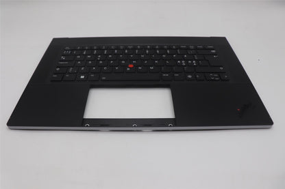 Lenovo ThinkPad Z16 Gen 1 Keyboard Palmrest Top Cover Nordic Black 5M11J13386