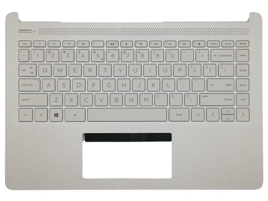 Genuine HP 14S-DQ 14S-FQ Palmrest Cover Keyboard Dutch White L61508-B31