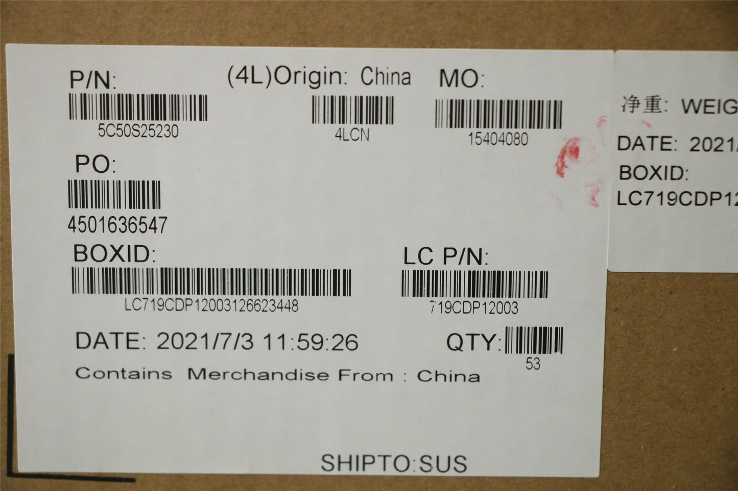 Lenovo Sensor_Board L 82M7 NSD631 HS36A 5C50S25230