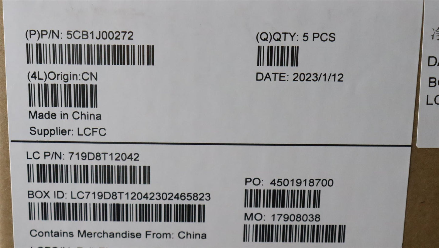 Lenovo Upper Case ASM_SWSL82SFFP_AB_BL_PC 5CB1J00272