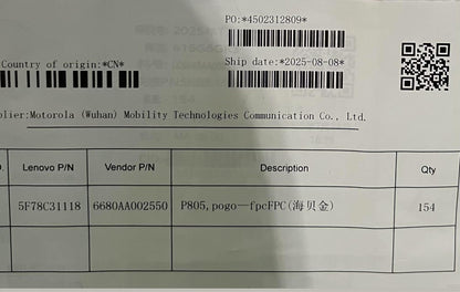 Lenovo TB710FU PG PIN_SeaShell&*6680AA002550 CS Board 5F78C31118