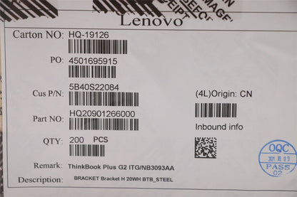 Lenovo Bracket H 20WH BTB_STEEL 5B40S22084