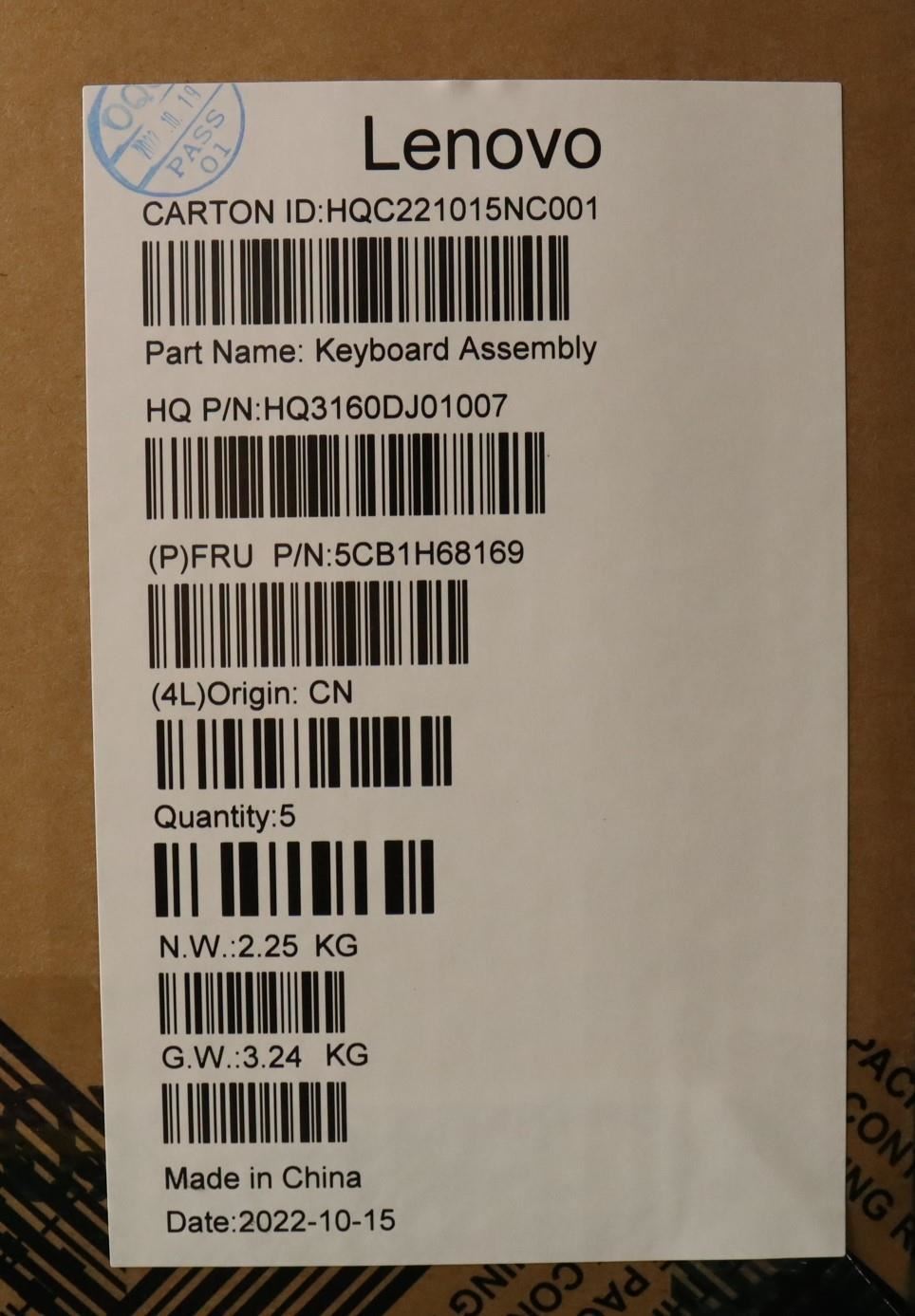 Lenovo ThinkBook 16 G4+ IAP Palmrest Cover Touchpad Keyboard Russian 5CB1H68169