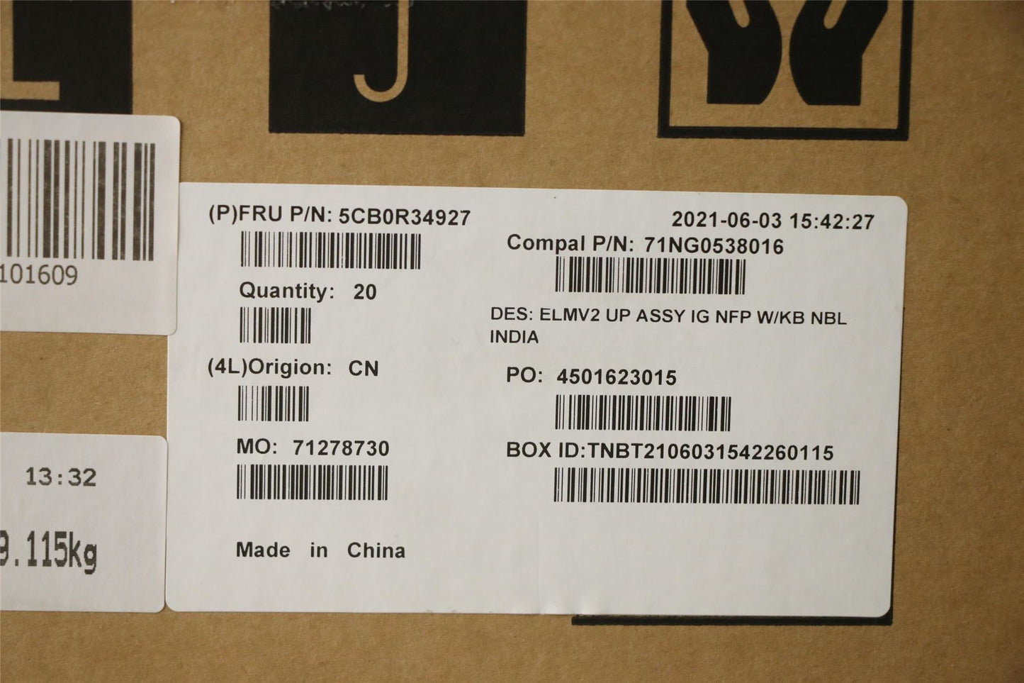 Lenovo V130-14IKB Keyboard Palmrest Top Cover Indian Grey 5CB0R34927